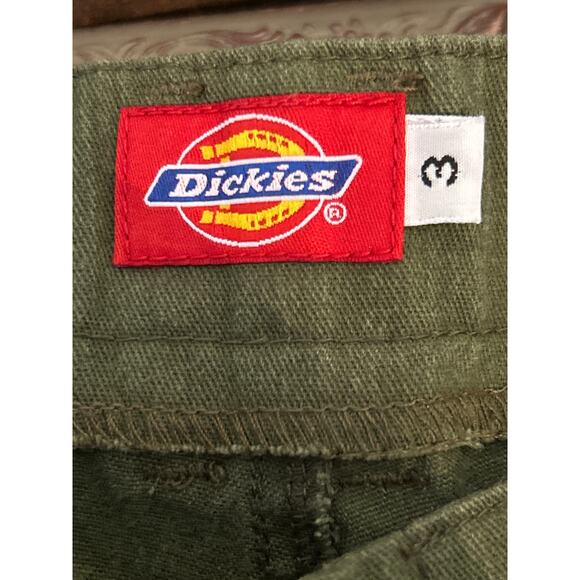Dickies Girl Army Green Wide Leg Chino Pants - Picture 3 of 8